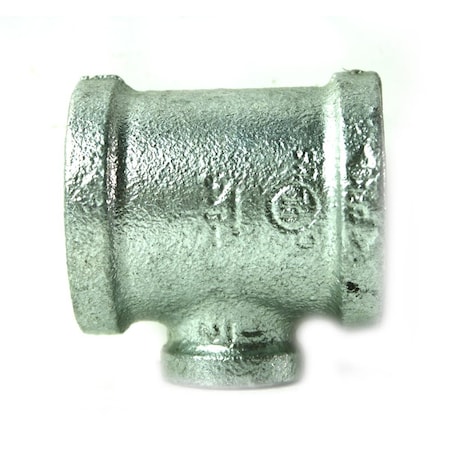 Thrifco Plumbing 1-1/4 Inch x 1-1/4 Inch x 1/2 Inch Galvanized Steel Reducer Tee 5217083